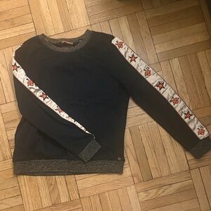 Scotch & Soda Black Sweatshirt with Star Pattern